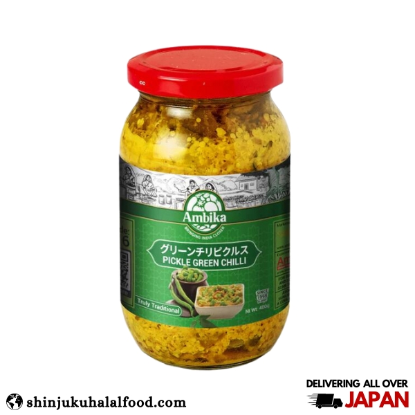 Green Chili Pickle Ambika (400g) グリーン 唐辛子漬け