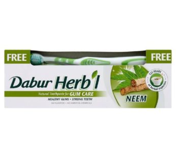 Dabur Herbal Neem Toothpaste With Brush Free