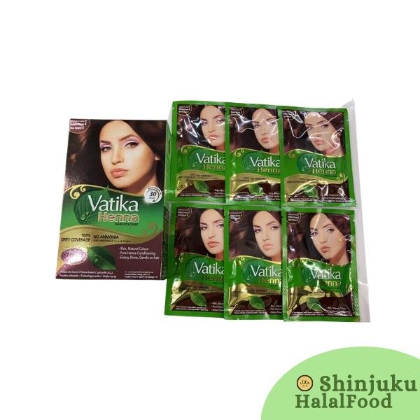 Henna Hair Colors Brown Vatika (6p) - Shinjuku Halal Food & Electronics