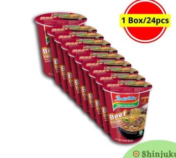 Indomie Cup Noodles Beef Flavor (1Box-24pcs) インドミーカップヌードルビーフフレーバー（1箱-24個）