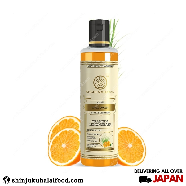 Khadi Face Wash Orange & Lemon Grass (210ml)