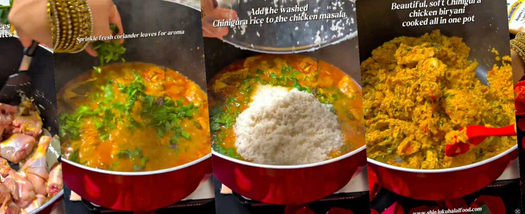 One-Pot Chicken Biriyani with Chinigura Rice