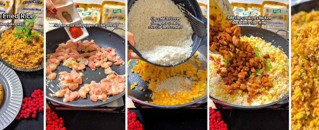 Chicken Fried Rice with Chinigura Rice